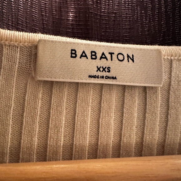 Babaton Cream Cropped Tie-Up V-Neck - Size XXS - Picture 2 of 3